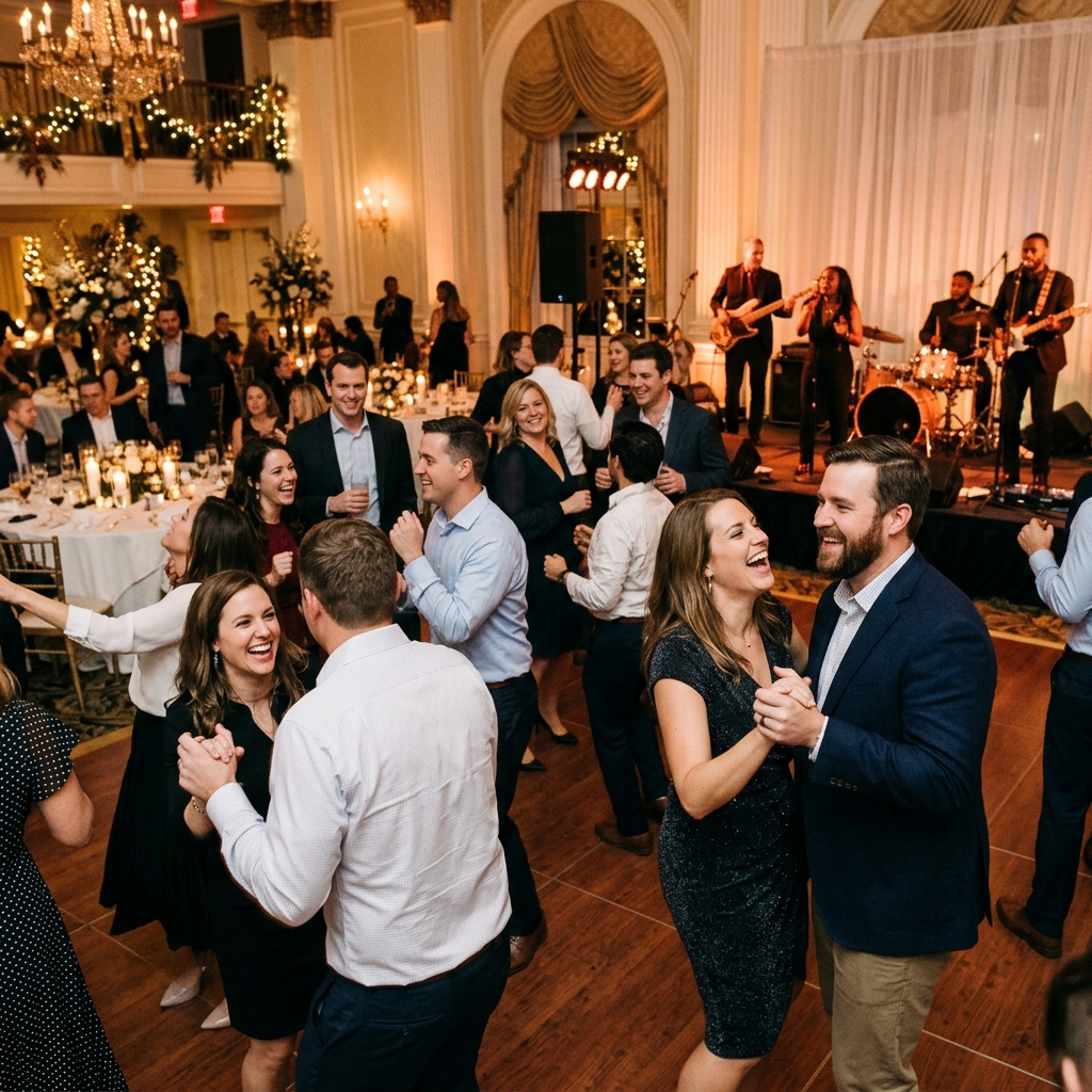 Corporate event with live band